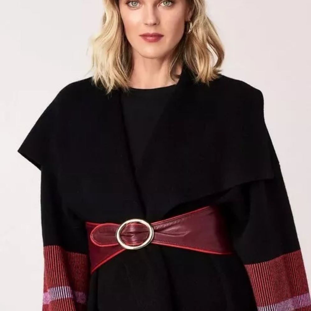 Diane von Furstenberg Aurora belt in Merlot